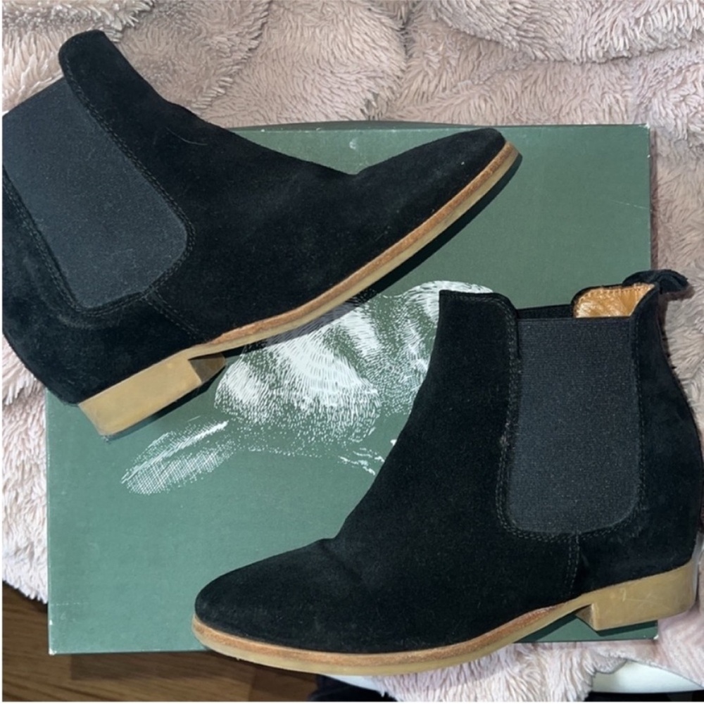 Roots | Women’s Size 36 (6) Black Suede Italian Wedge Booties - Picture 7 of 9